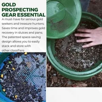 SE Stackable Classifier Gold Prospecting Pan - Green
