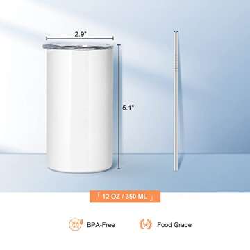 AGH 12 oz Kids Sublimation Tumblers - Eco-Friendly and Fun