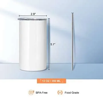 AGH 12 oz Kids Sublimation Tumblers - Eco-Friendly and Fun