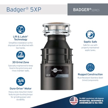 InSinkErator Badger 5XP 3/4 HP Garbage Disposal