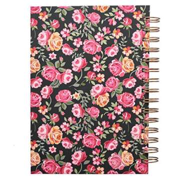 Christian Art Gifts Journal w/Scripture Serenity Prayer Pink Roses 192 Ruled Pages, Large Hardcover ...