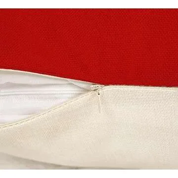 4TH Emotion Red Christmas Pillow Covers 18x18 Set of 4 Farmhouse Christmas Decorations Let It Snow Holly Jolly Winter Holiday Decor Throw Cushion Case for Home Couch S22C24