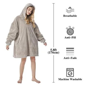 Felicigeely Cozy Hoodie Blanket with Pockets