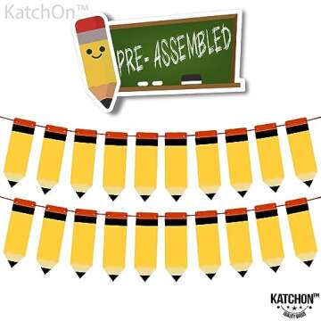 KatchOn, Back to School Pencil Banner - Large, 10 Feet, No DIY | Back to School Banner Decor | Welco...