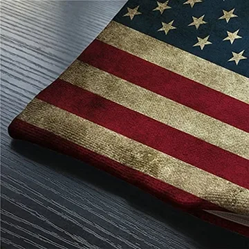 Smooffly Vintage American Flag Pillow Case for Home Comfort