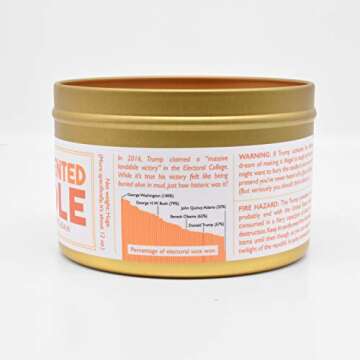JD and Kate Industries Anti-Trump Trump Scented Candle | Hand-Poured in 16 oz tin | Steak and Suntan Lotion Scent