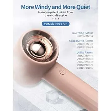 KENSUKA Portable Handheld Fan with Aromatherapy HA1, Personal USB Rechargeable Mini Turbo Fan with 3 Speed Adjustable and Desk Base, Pocket Hand Fans for Women, Travel, Makeup, Outdoor, Indoor.