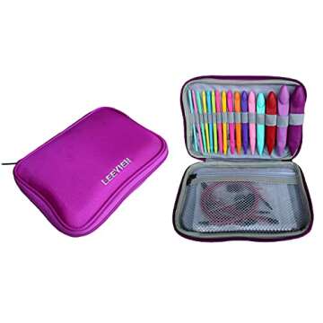 LEEYIEN Interchangeable Crochet Hook Kit Afghan Tunisian Crochet Hooks Set