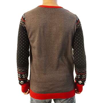 Ugly Christmas Party Unisex Ugly Christmas Sweater Sleigher-Large Sleigher Black