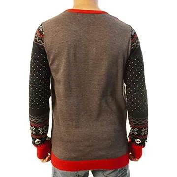 Ugly Christmas Party Unisex Ugly Christmas Sweater Sleigher-Large Sleigher Black