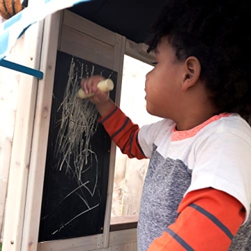 KidKraft Hillcrest Wooden Outdoor Playhouse for Kids