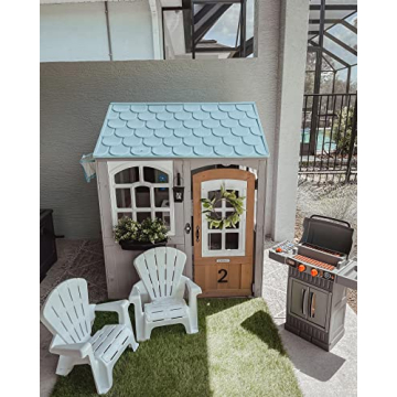 KidKraft Hillcrest Wooden Outdoor Playhouse for Kids