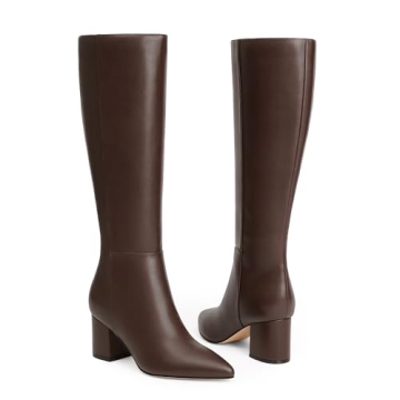 Stylish Easyfox Brown Knee High Boots for Women