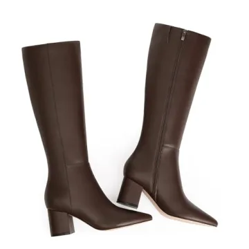 Stylish Easyfox Brown Knee High Boots for Women