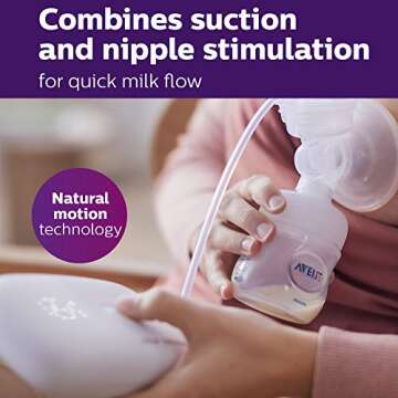 Philips AVENT Double Electric Breast Pump Advanced, with Natural Motion Technology, SCF394/61, White