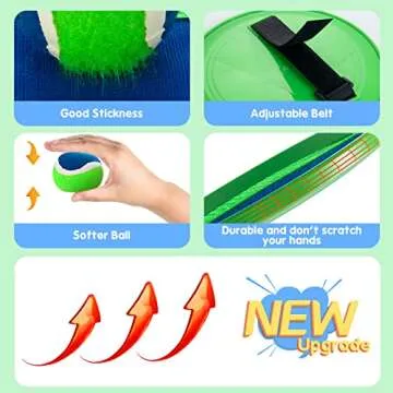 Weehoey Kids Toys - Outdoor Games for Kids, Toss and Catch Ball Set with 6 Paddles 3 Balls, Toys for 3 4 5 6 7 8+ Year Old Boys Girls Christmas Birthday Gifts