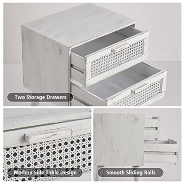 Modern Rattan Side Table for Stylish Storage Solutions