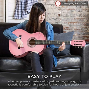 Beginner Acoustic Guitar Starter Kit - Matte Black
