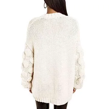 FERBIA Oversized Knitted Cardigan for Cozy Fall Looks