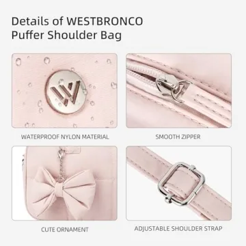 Stylish WESTBRONCO Puffer Crossbody Bag for Women