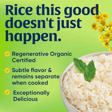 Lundberg Organic White Rice - Regenerative, Non-Sticky, 6-Pack