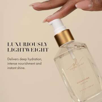 Goldie Locks Signature Serum, Strengthen and Repair Damaged Hair, Safe for Extensions & Colored Hair, Luxuriously Lightweight, Gives Intense Nourishment and Shine, Protection From Heat & UV Rays