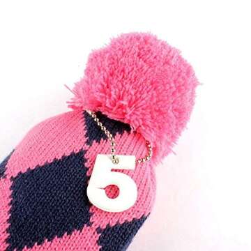 Craftsman Golf Knit Pom Pom Headcover Set - 3 pcs