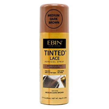 EBIN NEW YORK Tinted Lace Spray - Medium Dark Brown - Quick-Dry & Residue-Free