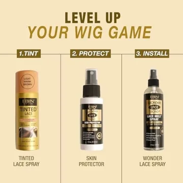 EBIN Tinted Lace Spray Medium Dark Brown - Quick Drying & Natural Looking