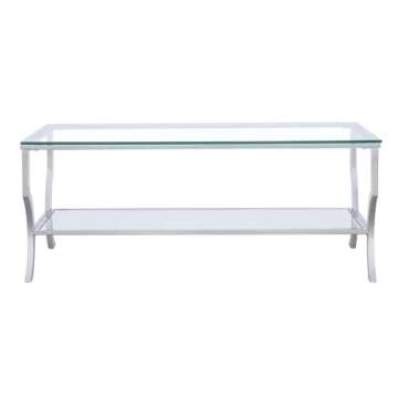 Coaster Furniture Coffee Table with Mirrored Shelf