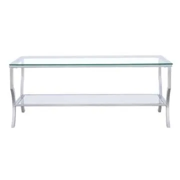 Coaster Furniture Coffee Table with Mirrored Shelf