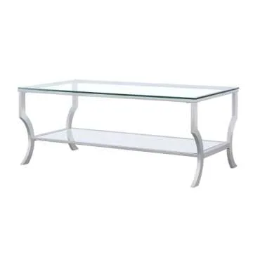 Coaster Furniture Coffee Table with Mirrored Shelf