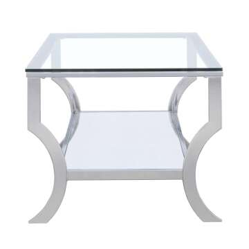 Coaster Furniture Coffee Table with Mirrored Shelf