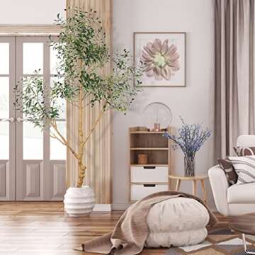 Panlaolao 7FT Artificial Olive Tree for Home Decor