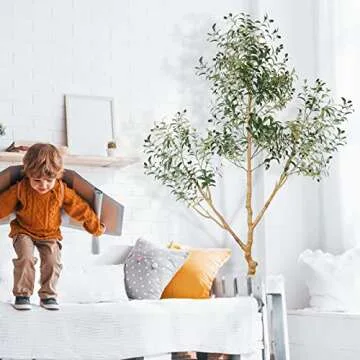 Panlaolao 7FT Artificial Olive Tree for Home Decor