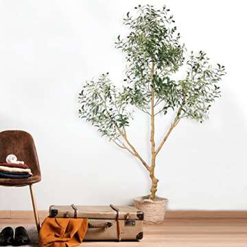 Panlaolao 7FT Artificial Olive Tree for Home Decor