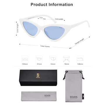 SOJOS Retro Cat Eye Sunglasses with UV400 Protection