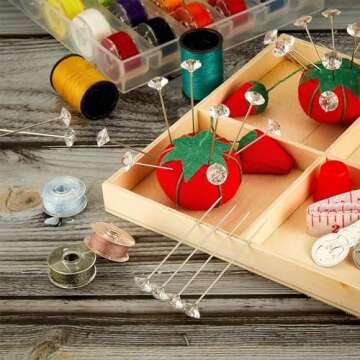 Outus 300 Pieces Diamond Bouquet Pins Rhinestones Corsages Pins 2 Inch Crystals Gems Diamonds for Floral Flower Bouquets Wedding Floral Bridal Hair Accessories Jewelry Decor DIY Craft Sewing