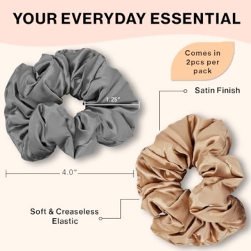 Kitsch Satin Hair Scrunchies for No-Damage Styling