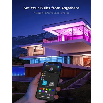 Govee Smart Light Bulbs, RGB Color Changing Light Bulbs Work with Alexa & Google Assistant, 9W 60W Equivalent A19, Brightness Dimmable & Tunable White LED WiFi Light Bulb, No Hub Required, 2 Pack