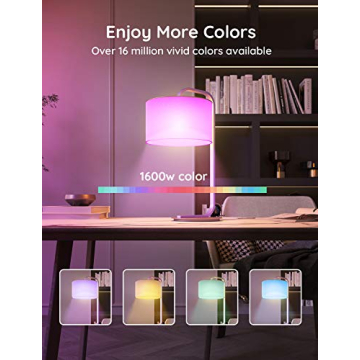 Govee Smart Light Bulbs, RGB Color Changing Light Bulbs Work with Alexa & Google Assistant, 9W 60W Equivalent A19, Brightness Dimmable & Tunable White LED WiFi Light Bulb, No Hub Required, 2 Pack