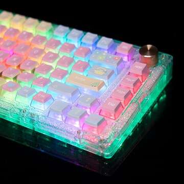 GK GAMAKAY SN75 75% Mechanical Keyboard Kit, VIA Programmable Hot Swap Tri-Mode Bluetooth/Type-C/2.4G RGB Customized Keyboard Kit PCB Mounting Plate EVA Sound Insulation Mat (Sequins Cover)