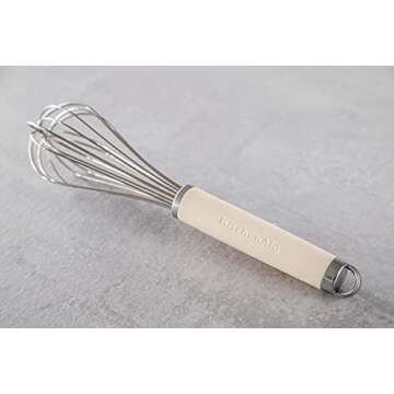 KitchenAid Whisk, Stainless Steel Manual Hand Whisk – Almond Cream