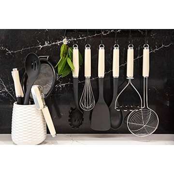 KitchenAid Whisk, Stainless Steel Manual Hand Whisk – Almond Cream