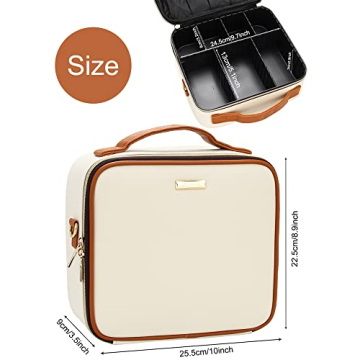 Relavel Makeup Case with Adjustable Dividers for Travel