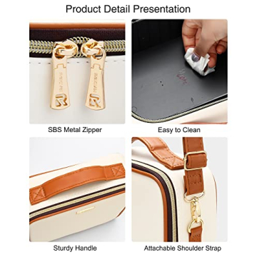 Relavel Makeup Case with Adjustable Dividers for Travel