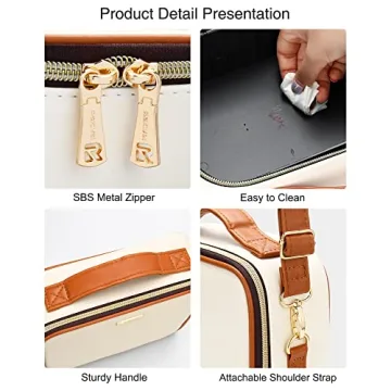 Relavel Makeup Case with Adjustable Dividers for Travel