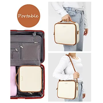 Relavel Makeup Case with Adjustable Dividers for Travel