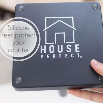 House Perfect Pink Paper Towel Holder – Wood Paper Towel Holder Stand – Great for Kitchen Counters & Bathrooms – Suits Paper Towel Rolls & Reusable Kitchen Towels…