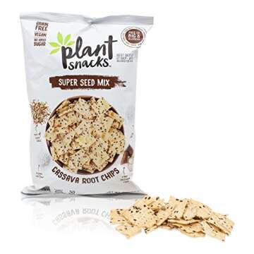 Plant Snacks Super Seed Mix Cassava Root Chips, Vegan, Big-8 Allergen Free, Non-GMO Project Verified...